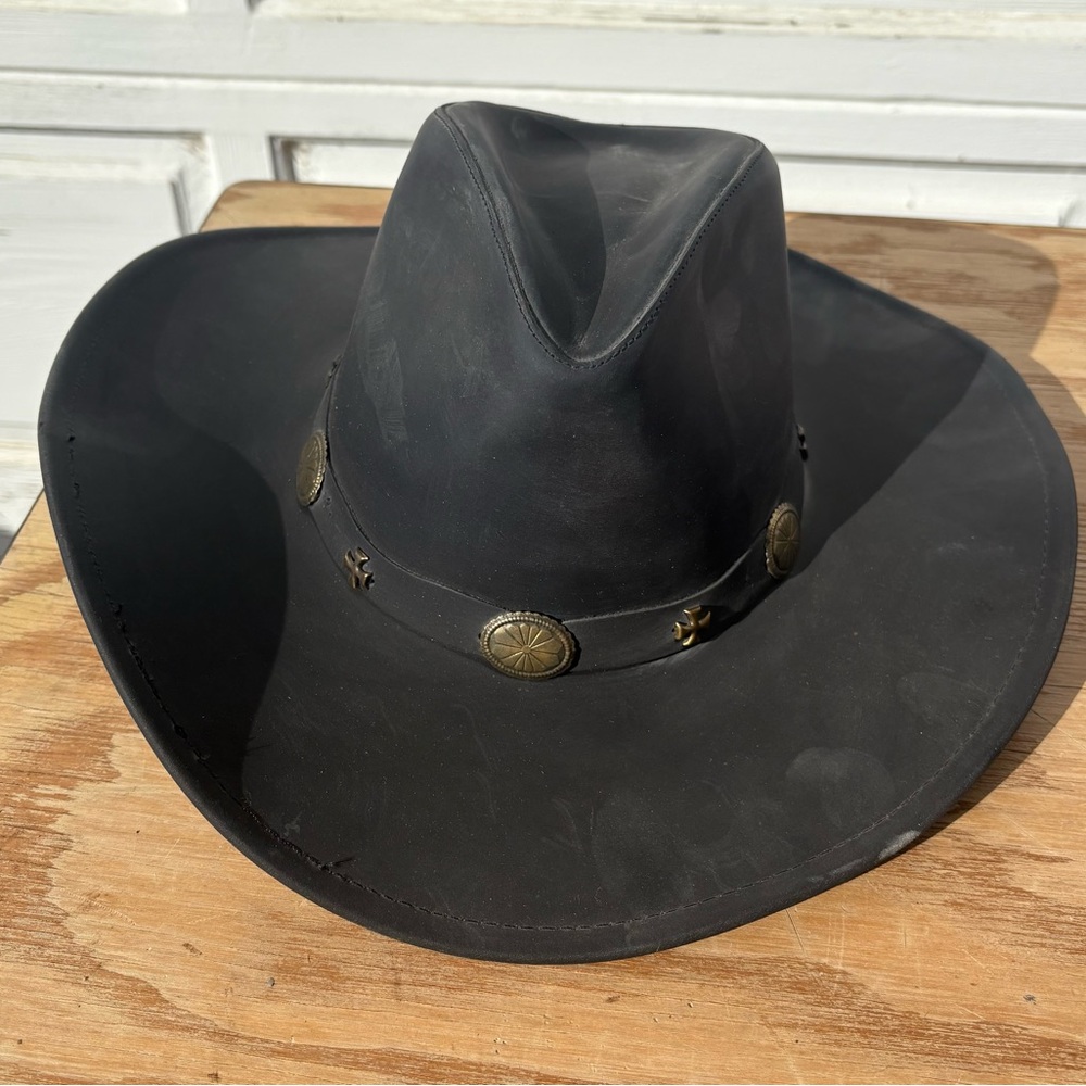 Modestone Unisex Leather Cowboy Hat